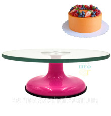 Скляна підставка для торта поворотний столик Ø30 см Magic Cake