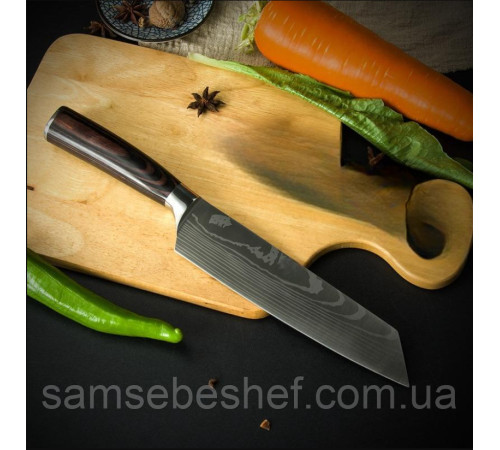 Японський ніж Кірітсуке Kiritsuke 18 см Damascus Style — купити в Lumi-Shop