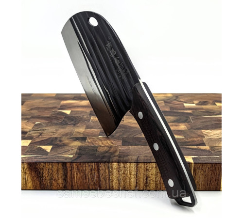 Купити кований сербський шеф-ніж 17.5 см Serbian Cleaver Midnight на Lumi Shop