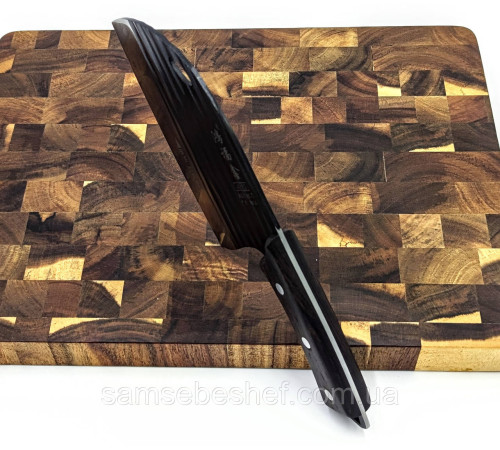 Купити кований сербський шеф-ніж 17.5 см Serbian Cleaver Midnight на Lumi Shop