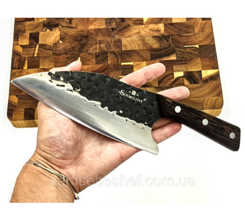 Кухарський шеф ніж 19 см Sonmelony Chief з чохлом на пояс - ідеальний помічник для професійних кухарів!