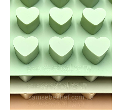 Силіконова форма Міні Серця 2*2 см 88 комірок Mini Hearts