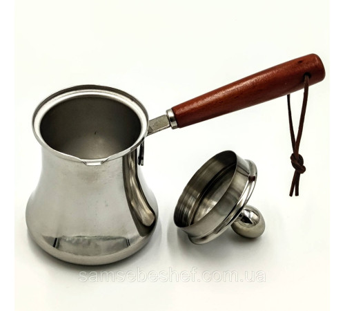 Турка з кришкою 350 мл із нержавіючої сталі Turkish Coffee Pot