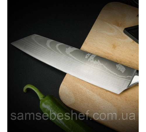 Японський ніж Кірітсуке Kiritsuke 18 см Damascus Style — купити в Lumi-Shop