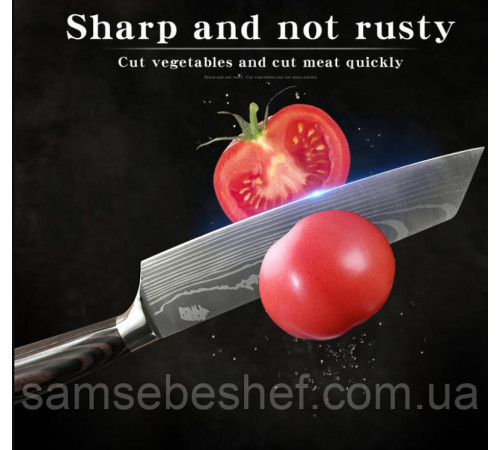 Японський ніж Кірітсуке Kiritsuke 18 см Damascus Style — купити в Lumi-Shop