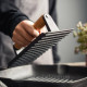Чавунний прес для гриля прямокутний з дерев'яним руків'ям Cast Iron Press Grill BBQ